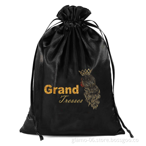 Design Logo Hair Extension Packaging,Beautiful Satin Hair Extension Packaging Bags